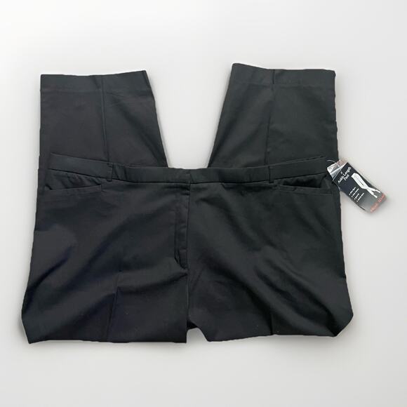 George Think Slim Women’s 22W Black Ankle Length Dress Pants NWT Stretch Fit - Picture 1 of 5